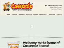 Tablet Screenshot of casserolebean.com